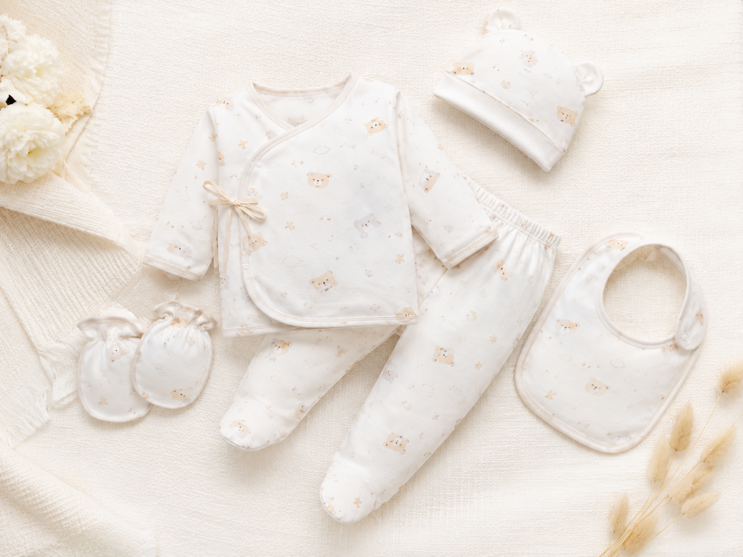 Baju bayi newborn set motif beruang grosir baju bayi